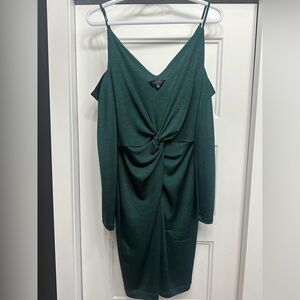 Dynamite Forest Green Long Sleeve Dress